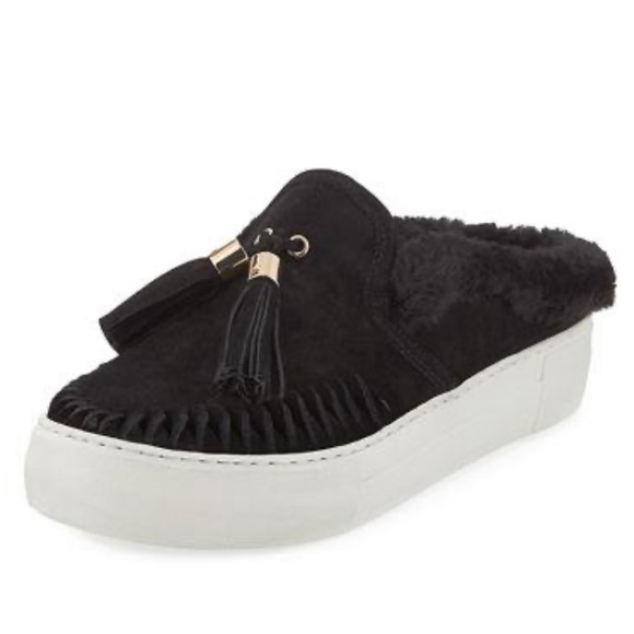 J/Slide Suede Mule with Faux Fur - Picture 1 of 4